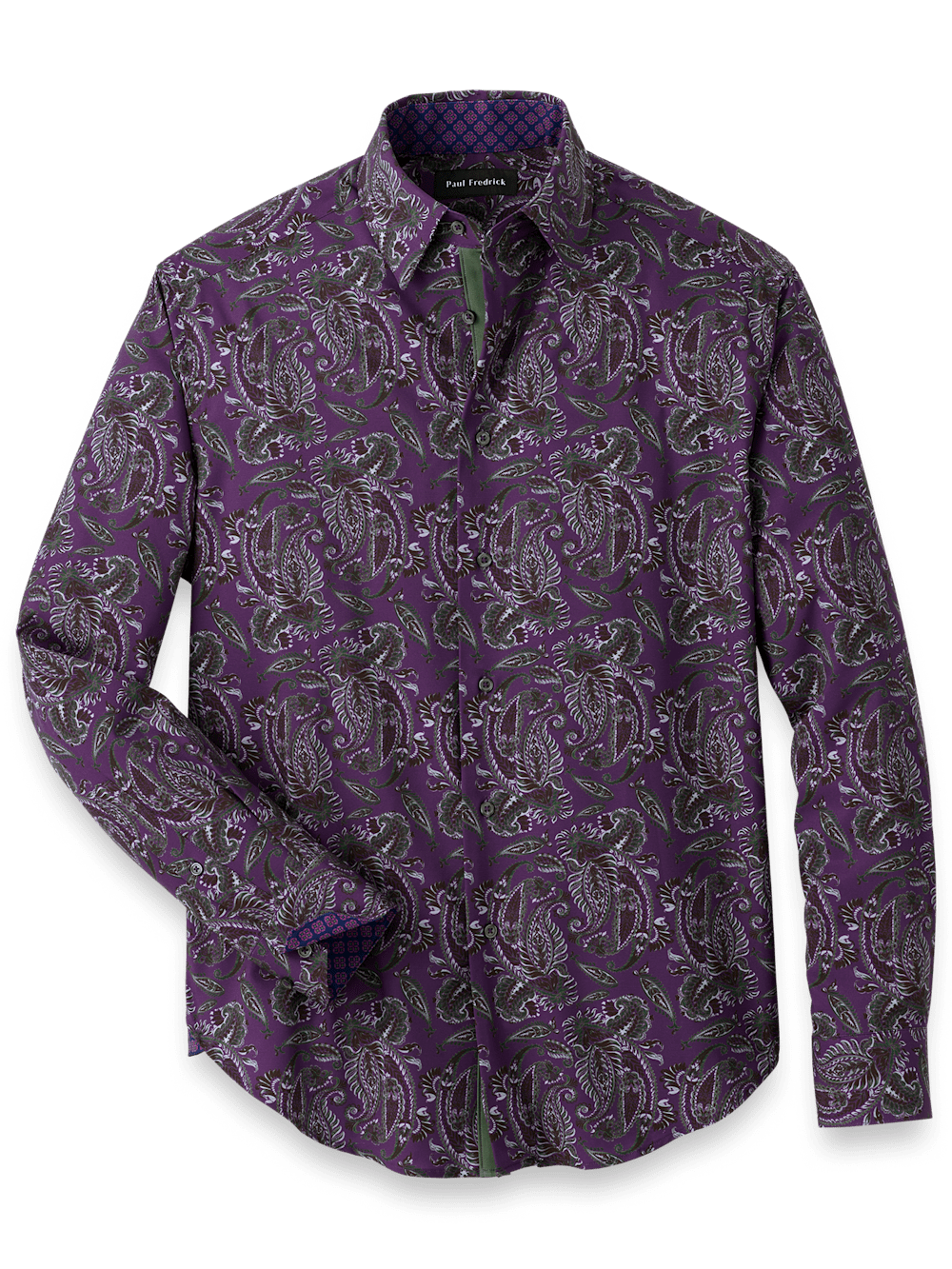 Product Image of Performance Stretch Paisley Casual Shirt-Purple