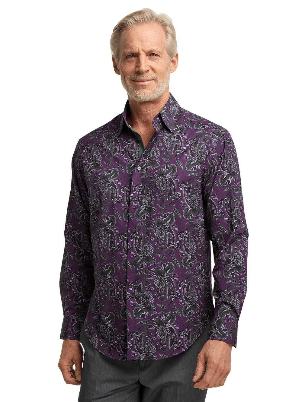 Alternate Image of Performance Stretch Paisley Casual Shirt-1