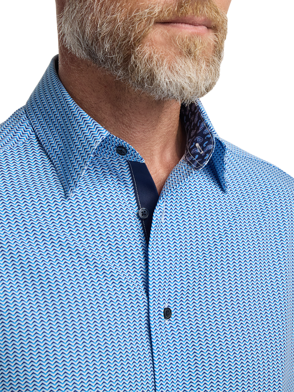 Alternate Image of Performance Stretch Chevron Stripe Casual Shirt-2