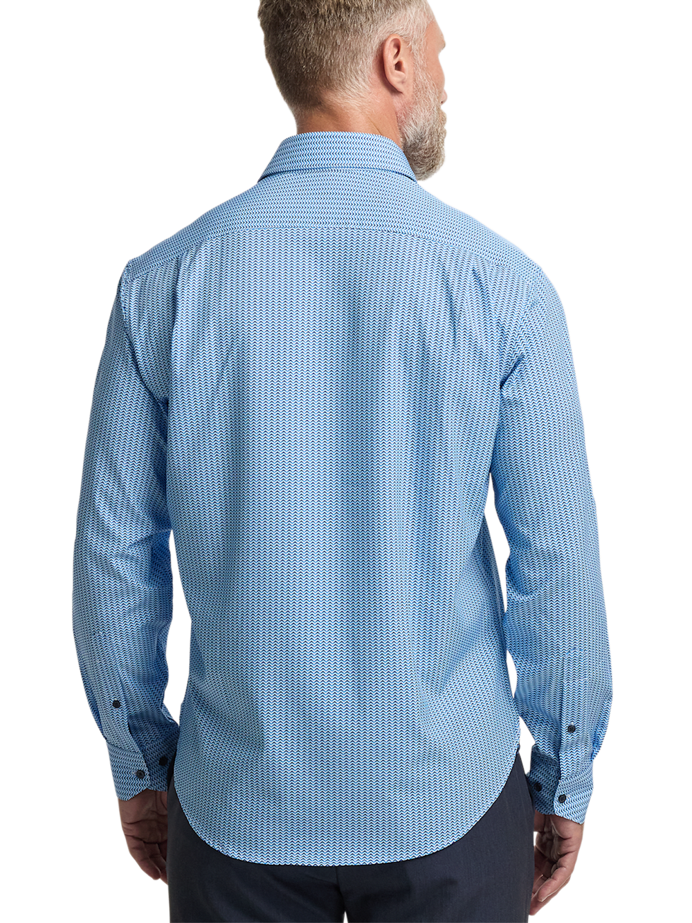 Alternate Image of Performance Stretch Chevron Stripe Casual Shirt-4
