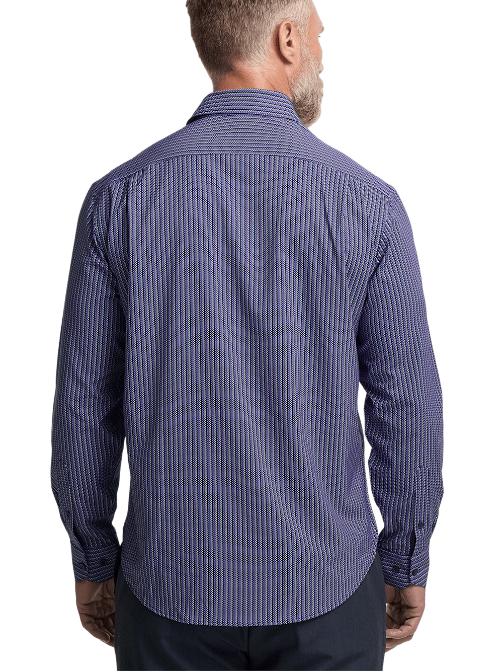 Alternate Image of Performance Stretch Checkered Stripe Casual Shirt-4