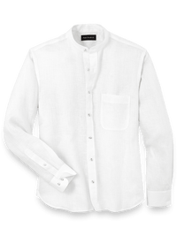 Linen Solid Casual Shirt - White