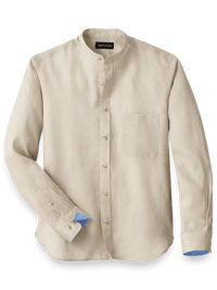 Linen Solid Casual Shirt - Light Tan