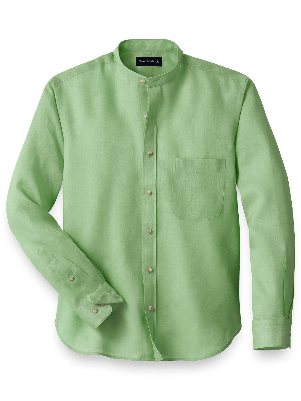 Product Image of Linen Solid Casual Shirt-Green