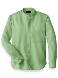Linen Solid Casual Shirt - Green