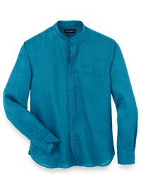 Linen Solid Casual Shirt - Teal