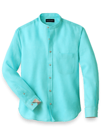 Linen Solid Casual Shirt - Seafoam
