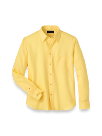 Linen Solid Casual Shirt - Yellow