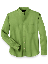 Linen Solid Casual Shirt - Green