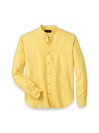 Linen Solid Casual Shirt - Yellow