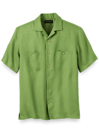 Linen Solid Casual Shirt - Green