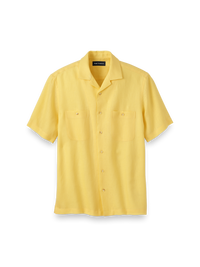 Linen Solid Casual Shirt - Yellow
