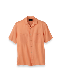 Linen Solid Casual Shirt - Coral