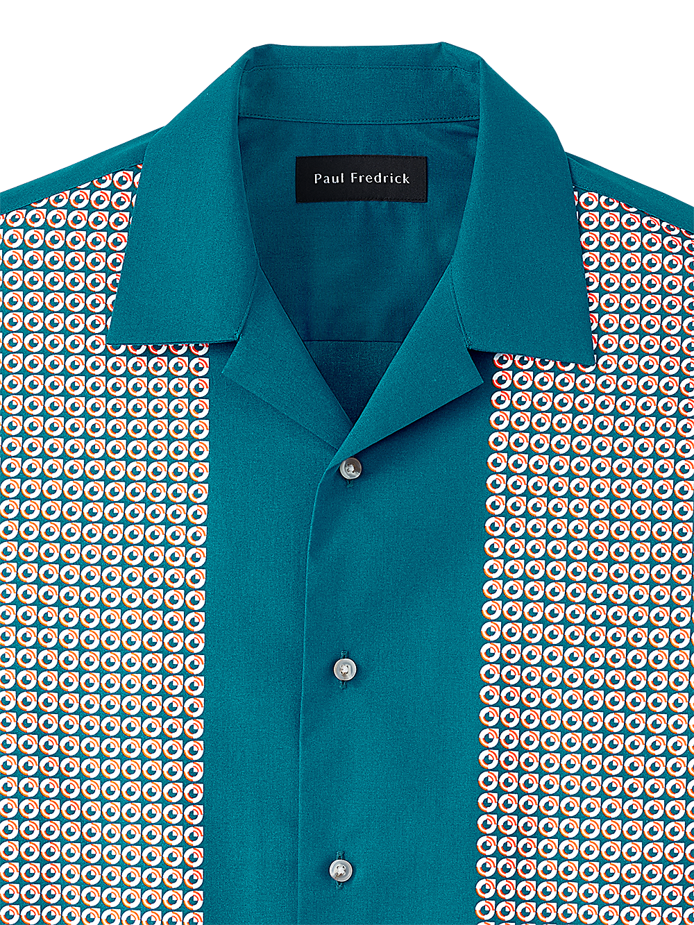 Alternate Image of Cotton Geometric Print Casual Shirt-1