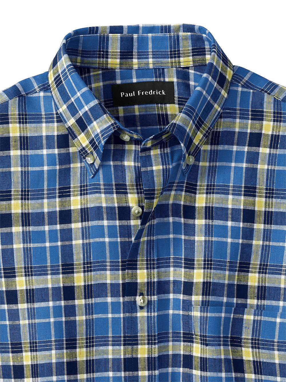 Alternate Image of Linen Plaid Casual Shirt-1