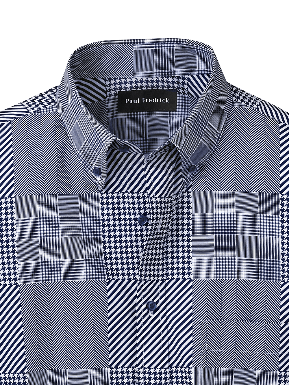 Alternate Image of Cotton Patchwork Print Casual Shirt-1