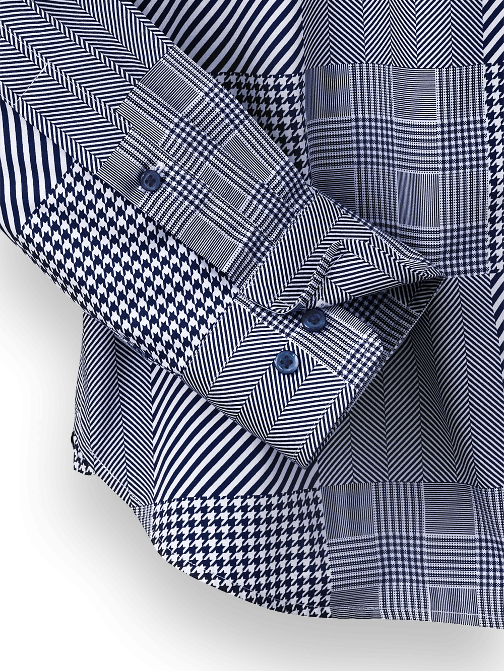 Alternate Image of Cotton Patchwork Print Casual Shirt-2