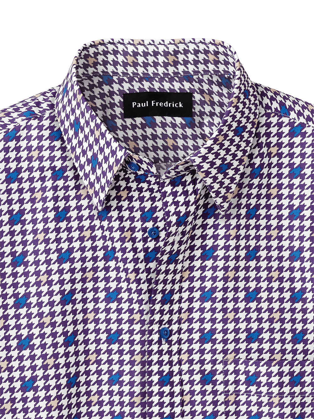 Alternate Image of Cotton Houndstooth Print Casual Shirt-1