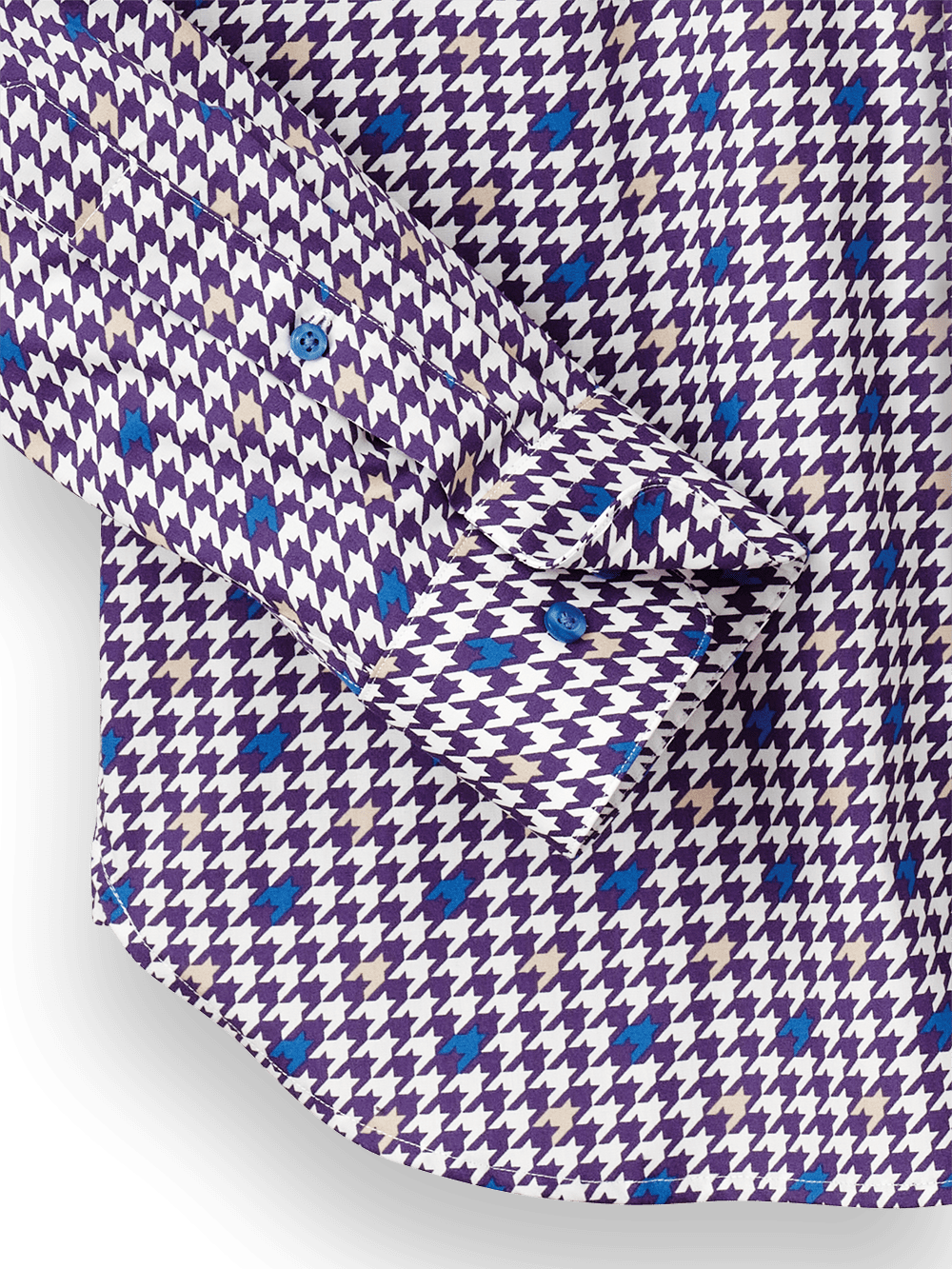 Alternate Image of Cotton Houndstooth Print Casual Shirt-2