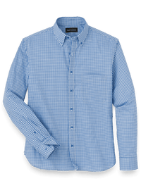 Cotton Gingham Casual Shirt - Blue