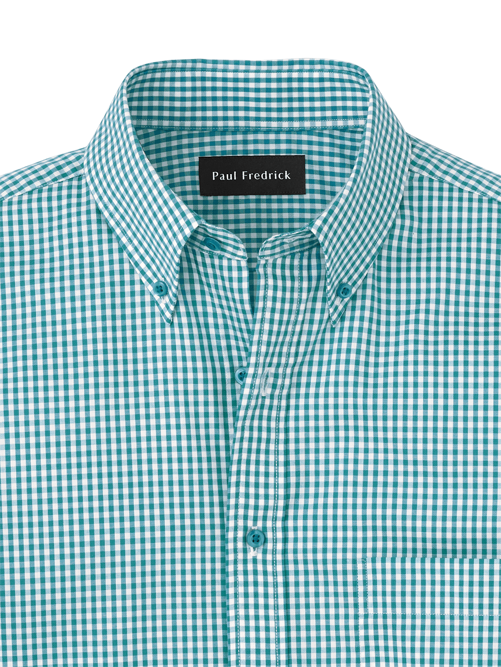 Alternate Image of Cotton Gingham Casual Shirt-1