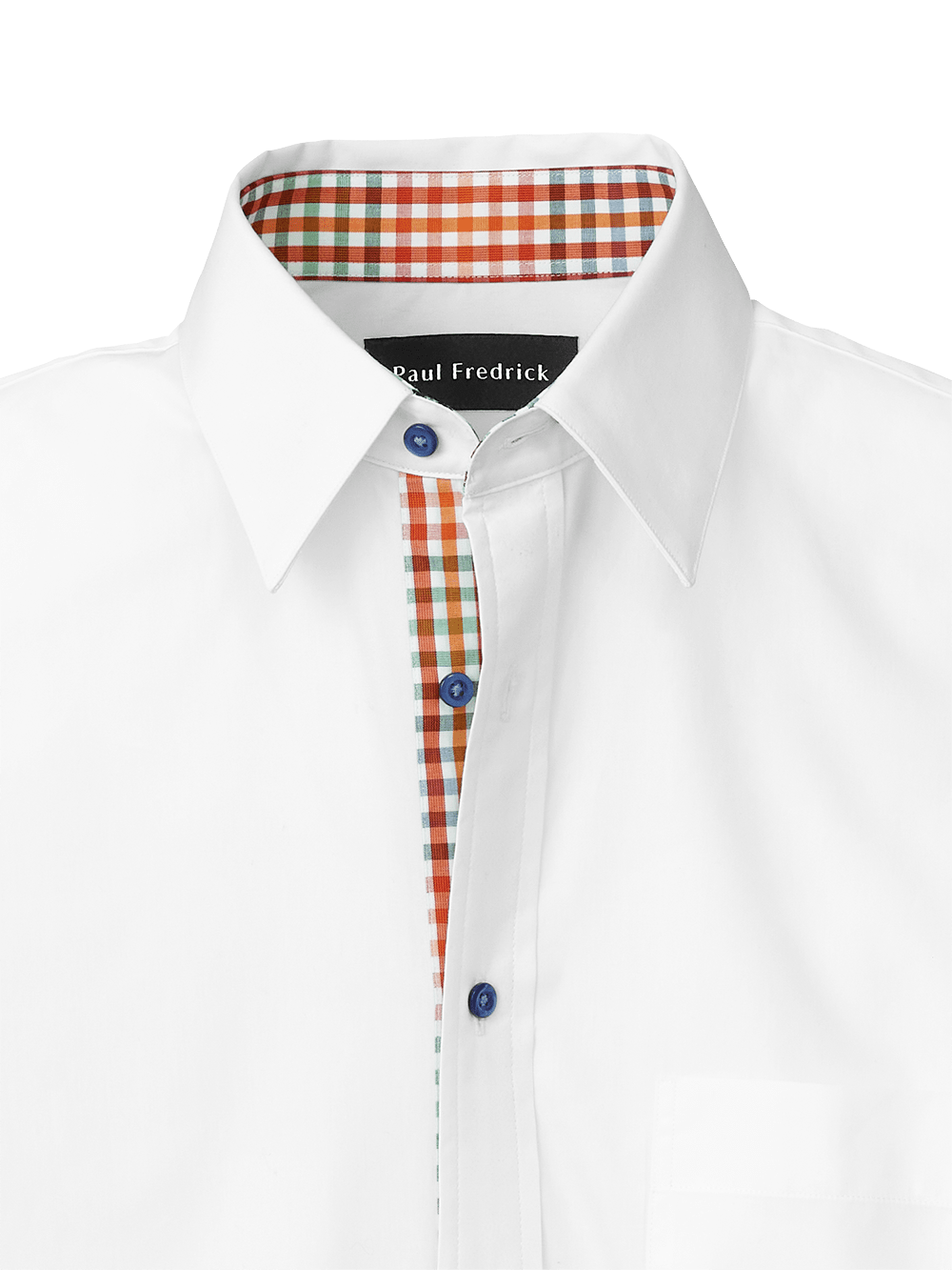 Alternate Image of Cotton Solid Casual Shirt With Contrast Trim-1