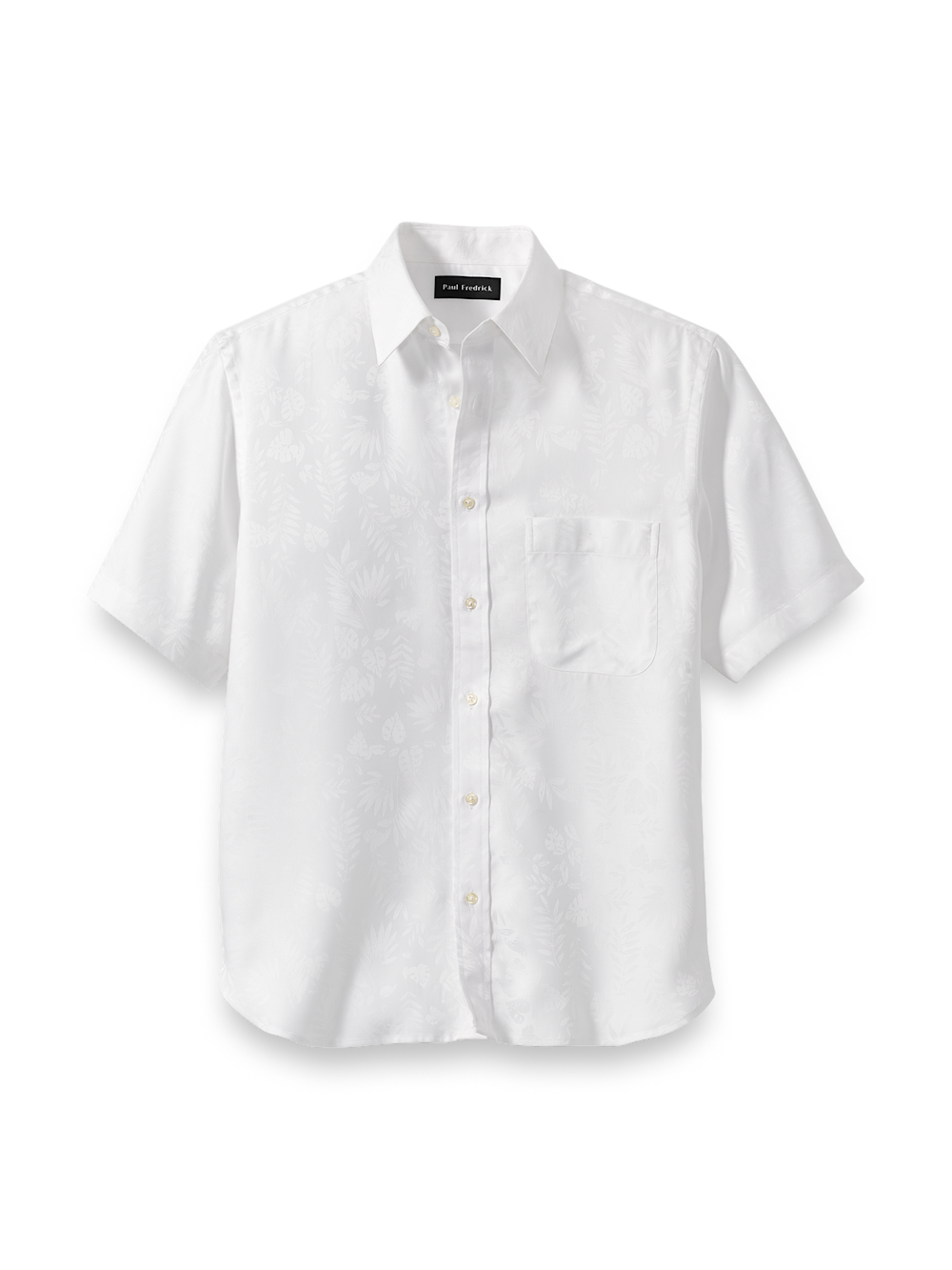 Product Image of Lyocell Solid Jacquard Casual Shirt-White