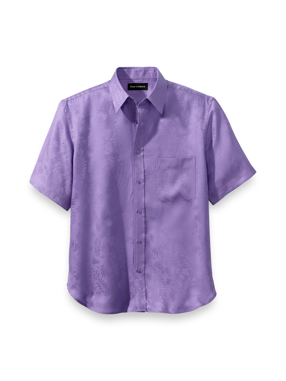 Product Image of Lyocell Solid Jacquard Casual Shirt-Lavender
