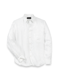 Lyocell Solid Jacquard Casual Shirt - White
