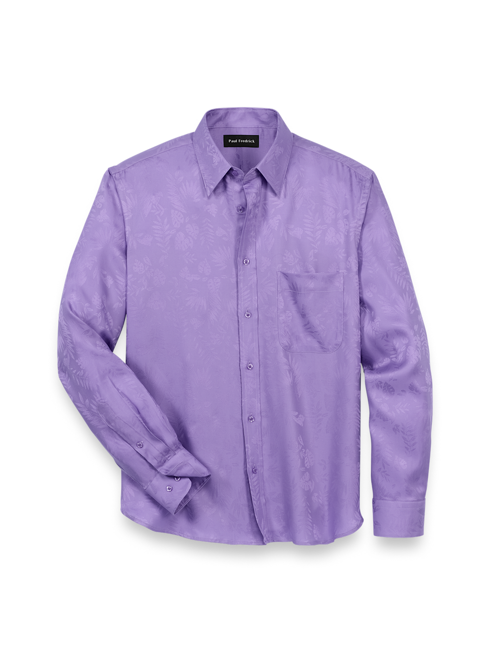 Product Image of Lyocell Solid Jacquard Casual Shirt-Lavender
