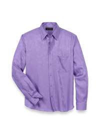Lyocell Solid Jacquard Casual Shirt - Lavender