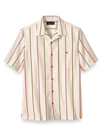 Cotton Stripe Casual Shirt - Light Yellow