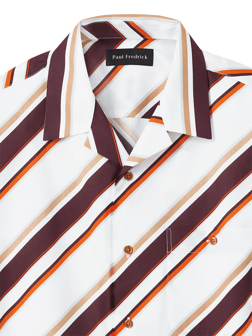 Alternate Image of Cotton Diagonal Stripe Print Casual Shirt-1