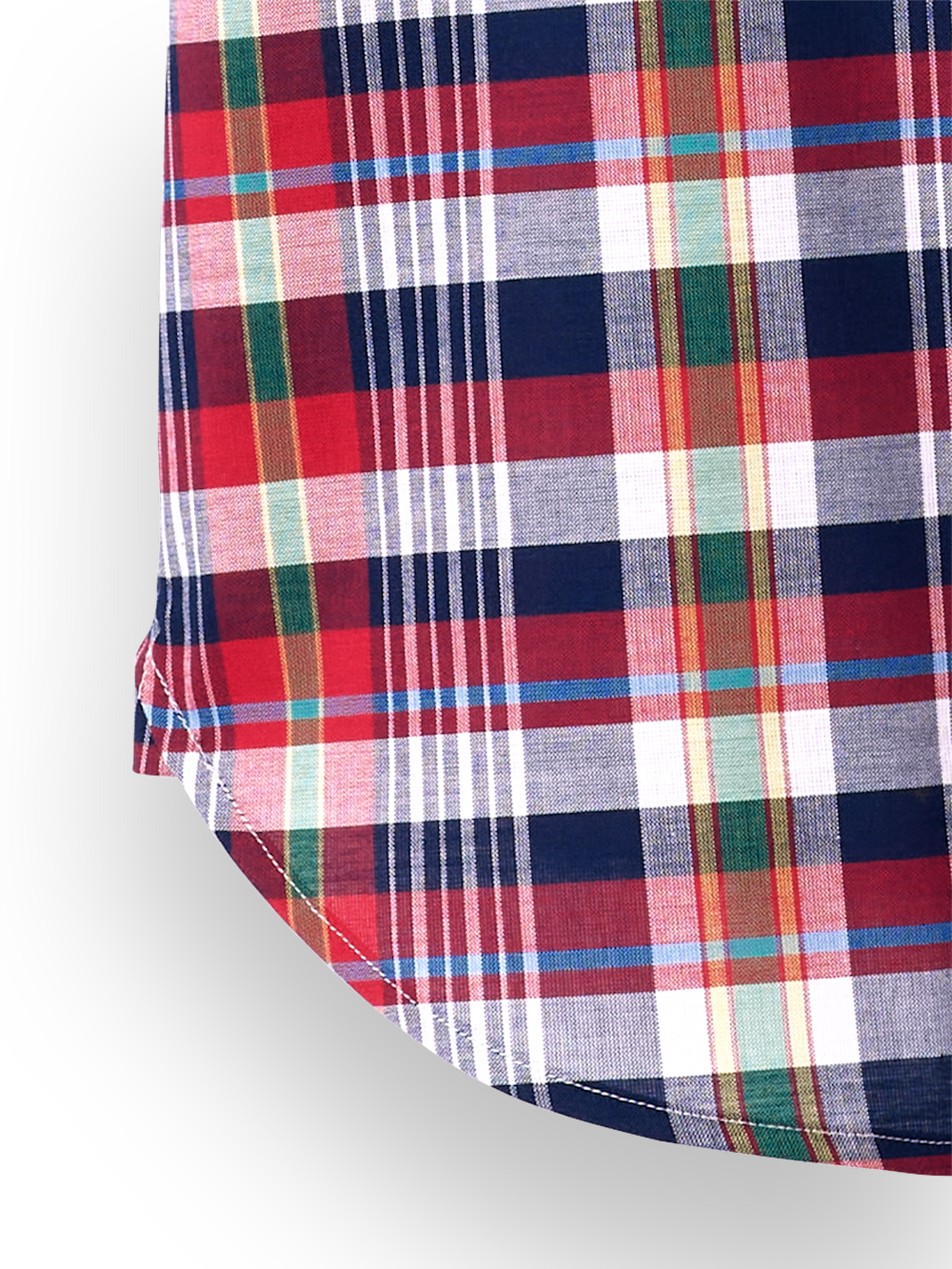 Alternate Image of Cotton Madras Plaid Casual Shirt-3