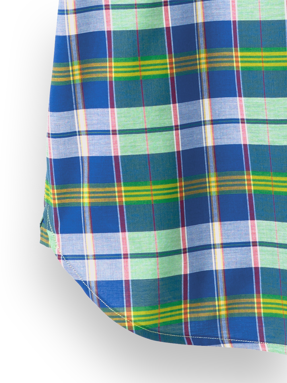 Alternate Image of Cotton Madras Plaid Casual Shirt-2