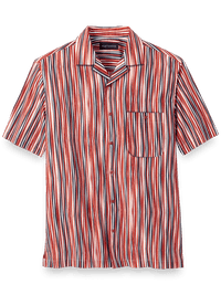 Cotton Stripe Print Casual Shirt - Multi