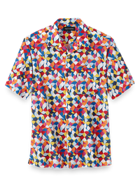 Cotton Deco Print Casual Shirt - Multi