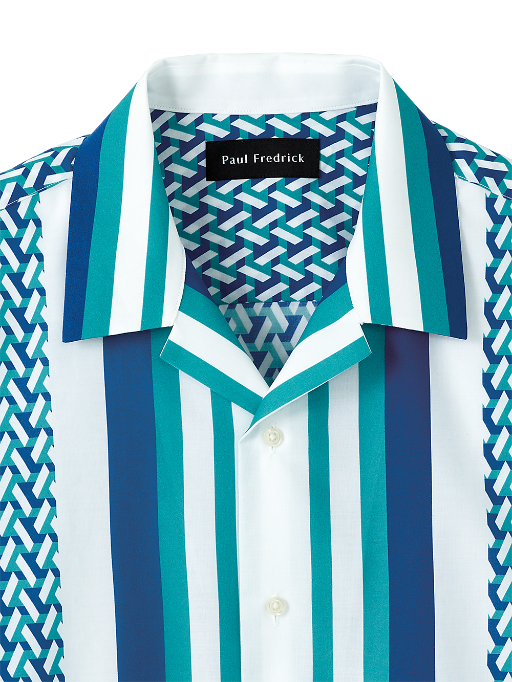 Alternate Image of Cotton Geometric Print Casual Shirt-2