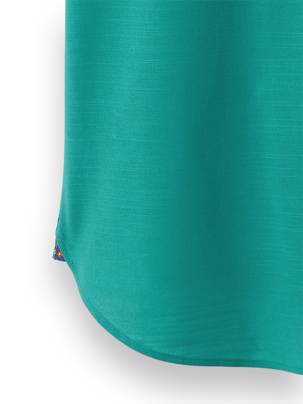 Alternate Image of Cotton Solid Casual Shirt With Contrast Trim-2