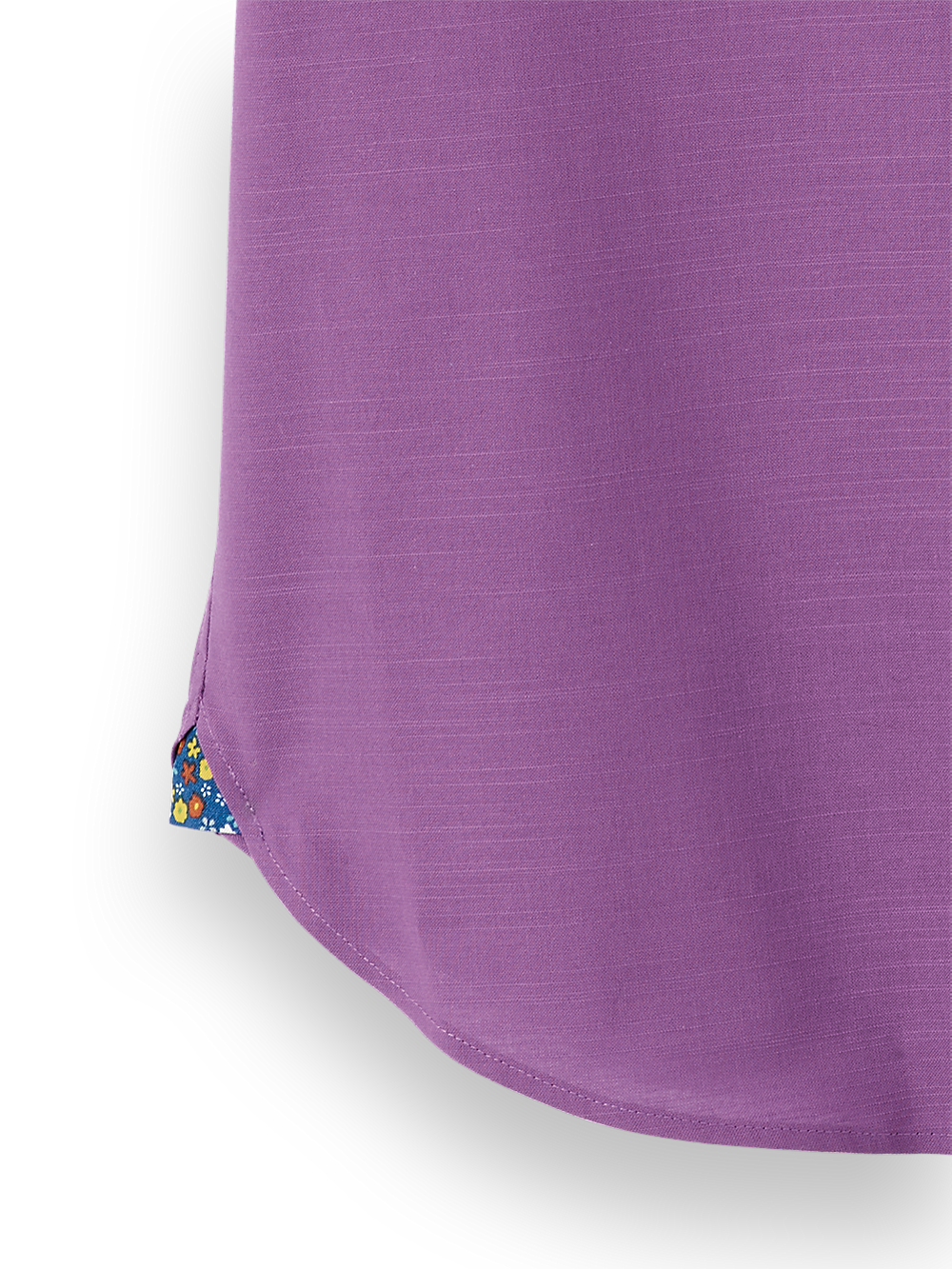 Alternate Image of Cotton Solid Casual Shirt With Contrast Trim-2