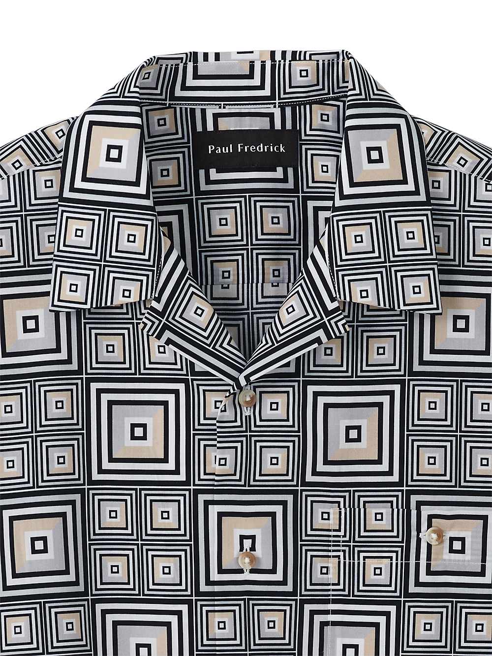 Alternate Image of Cotton Geometric Casual Shirt-1