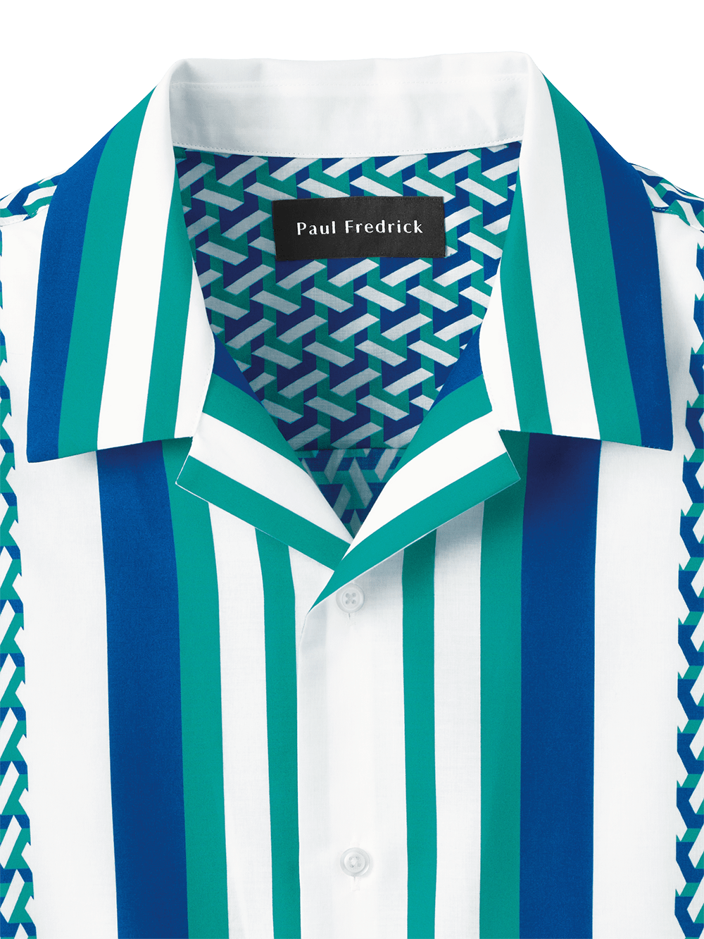 Alternate Image of Cotton Geometric Print Casual Shirt-5