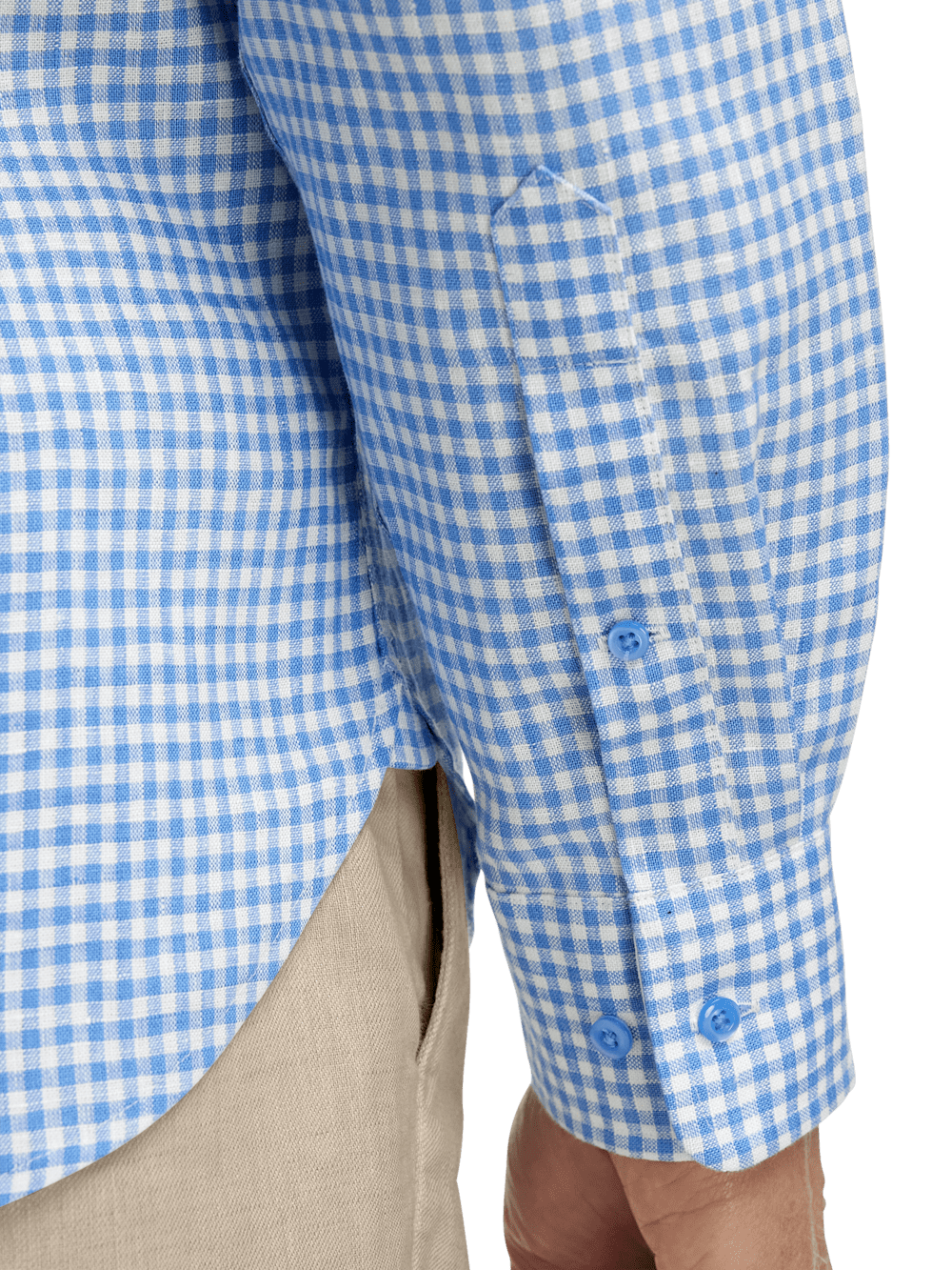 Alternate Image of Linen Gingham Check Casual Shirt-3