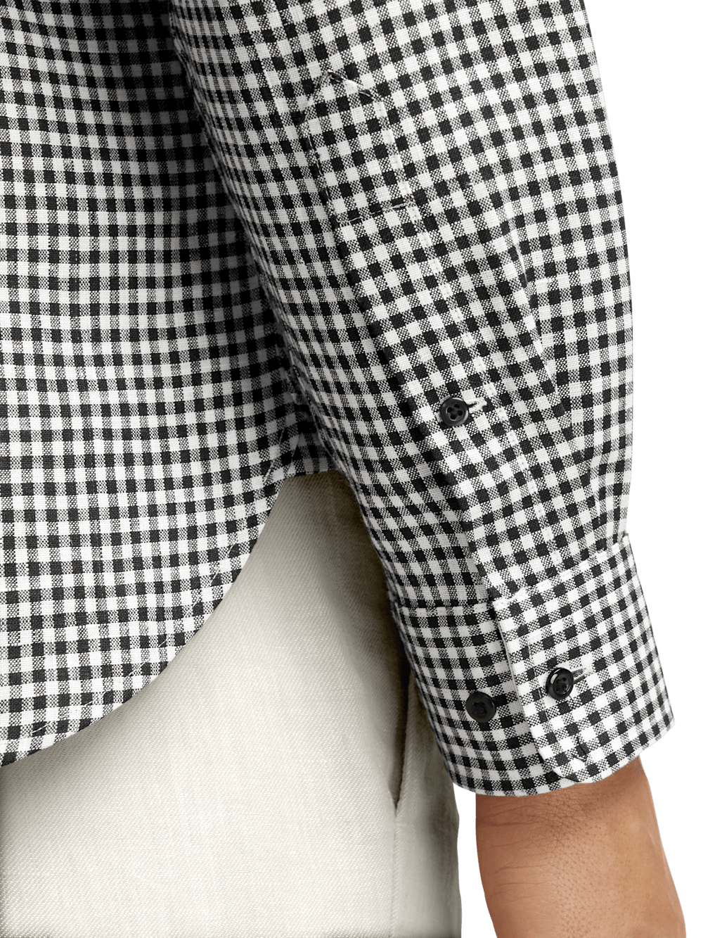 Alternate Image of Linen Gingham Check Casual Shirt-3