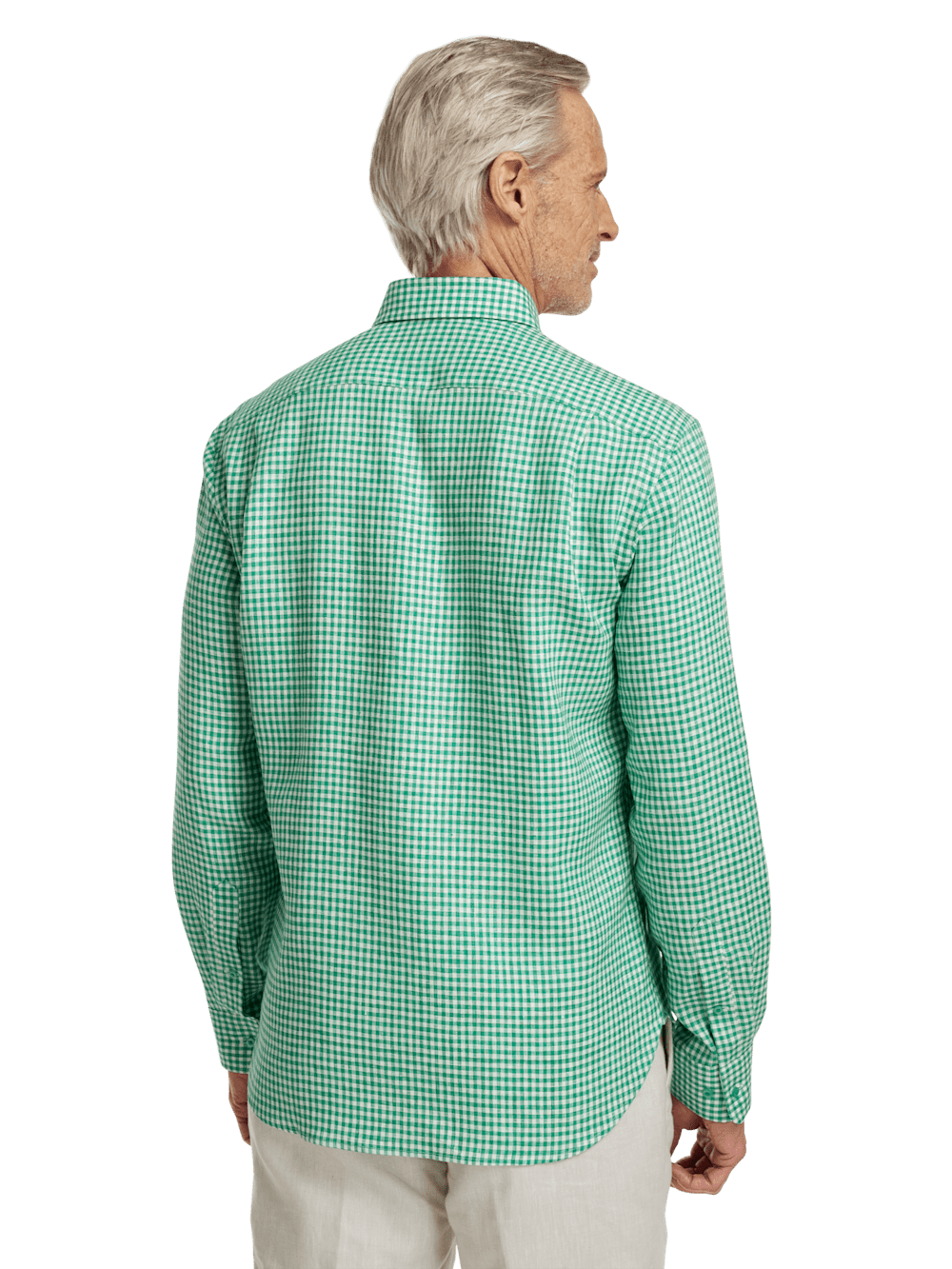 Alternate Image of Linen Gingham Check Casual Shirt-4