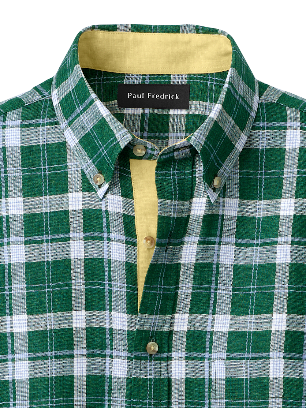 Alternate Image of Linen Plaid Casual Shirt-5