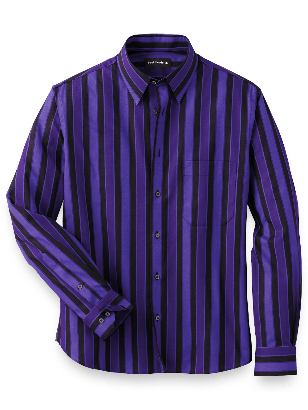 Product Image of Cotton Stripe Casual Shirt-Purple