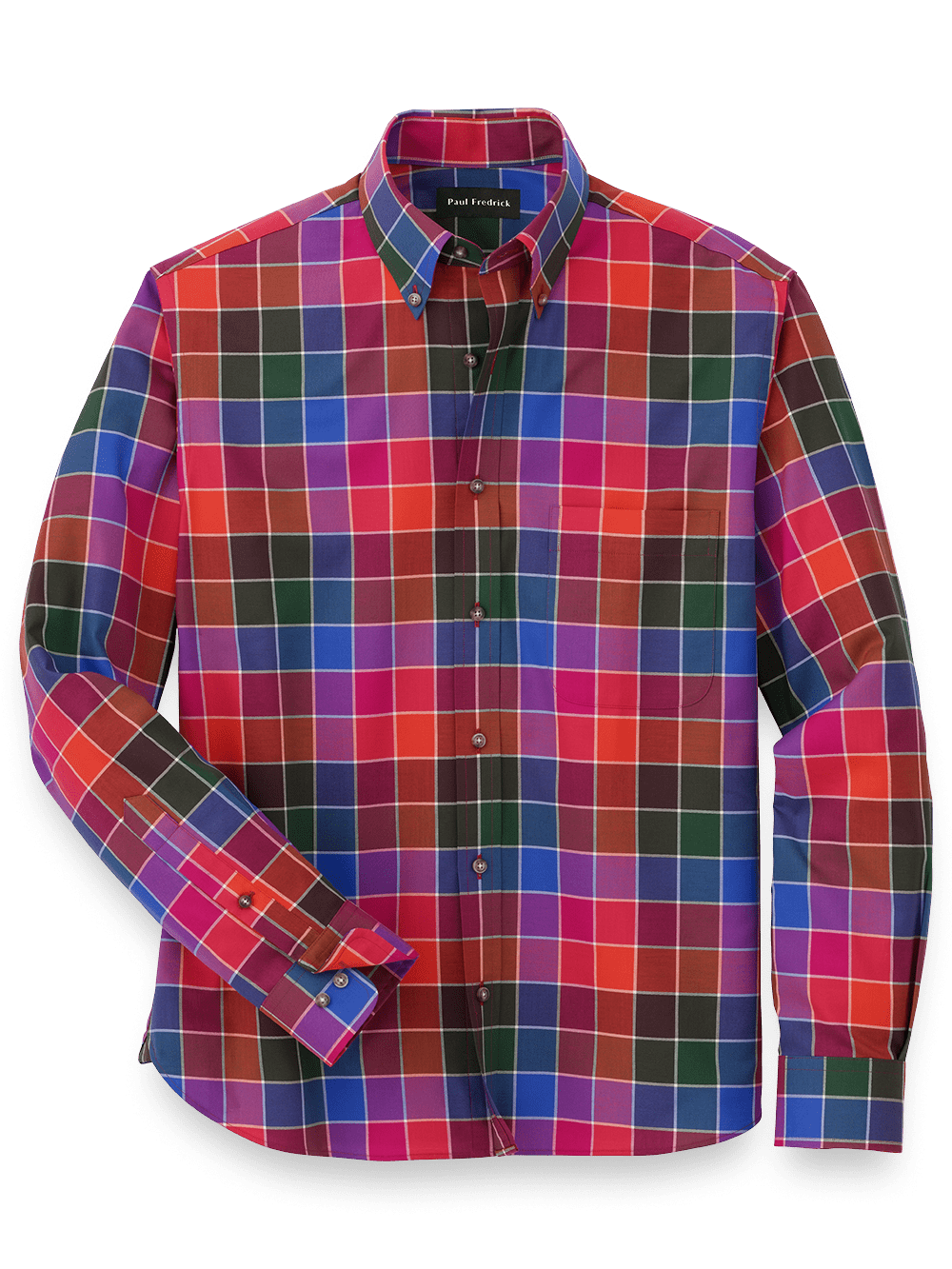 Product Image of Cotton Buffalo Plaid Casual Shirt-Multi