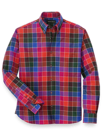 Cotton Buffalo Plaid Casual Shirt - Multi