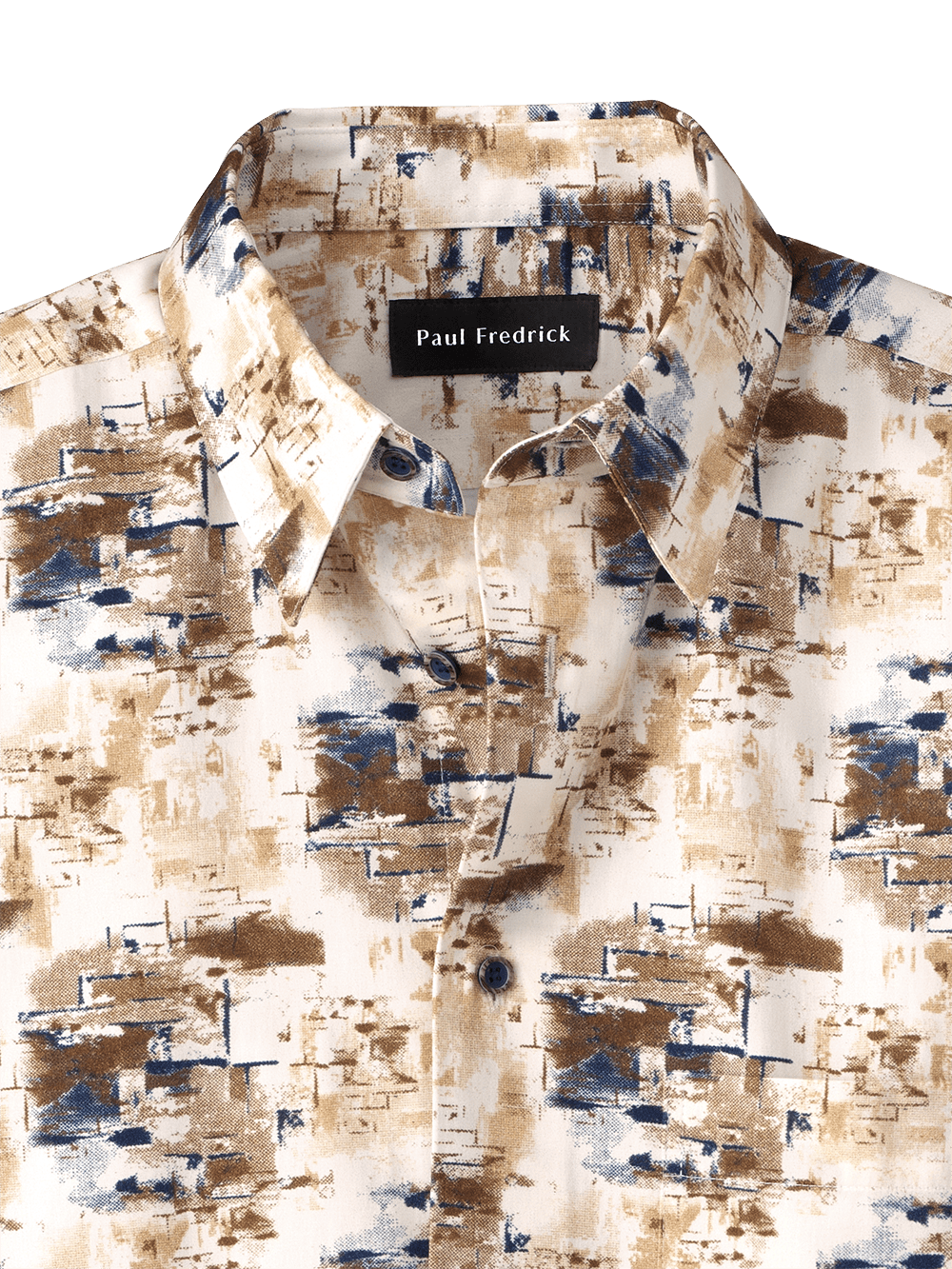 Alternate Image of Cotton Abstract Print Casual Shirt-1